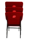Ver imagem 2 de 03 Cadeiras Empilhável para Igrejas Evangélicas Linha Church Vermelho
