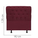 Ver imagem 3 de Cabeceira Estofada Cama Box Solteiro 90cm París Veludo Bordo- Mabe Magazine