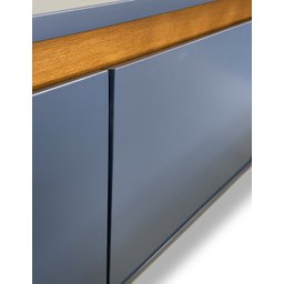 Balcão Buffet Sala de Jantar Cozinha 3 portas Átria:Azul Petróleo / Imbuia - 3