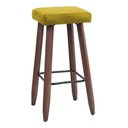 Ver imagem 1 de Banqueta Alta Quadrada Pés Madeira Paris - House Móveis:amarelo