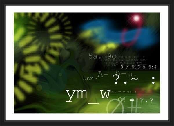 Quadro Decorativo Matemática Licenciaturas Fórmulas Números Salas Decorações Interiores Com Moldura - 1