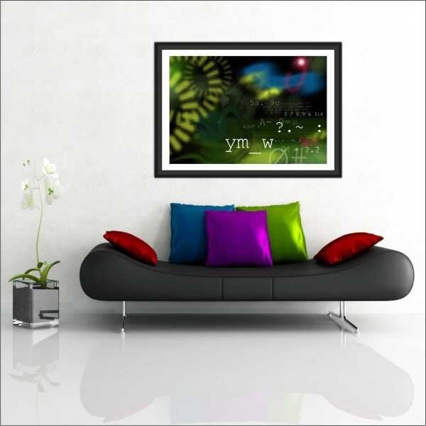 Quadro Decorativo Matemática Licenciaturas Fórmulas Números Salas Decorações Interiores Com Moldura - 3