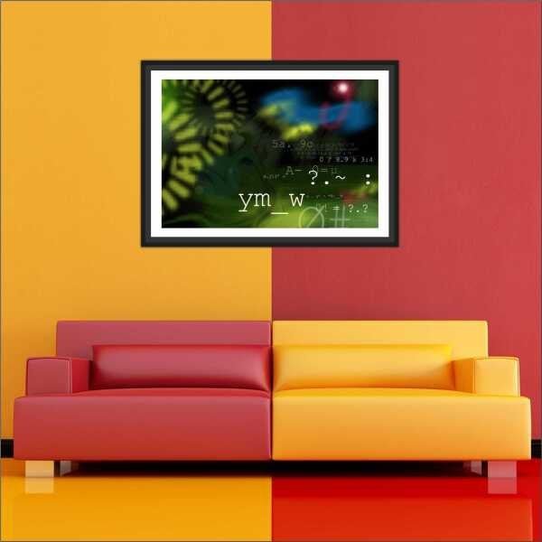 Quadro Decorativo Matemática Licenciaturas Fórmulas Números Salas Decorações Interiores Com Moldura - 2