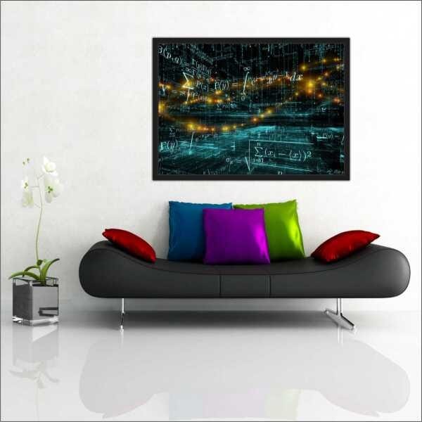 Quadro Decorativo Matemática Licenciaturas Fórmulas Salas Decorações Interiores Com Moldura - 4