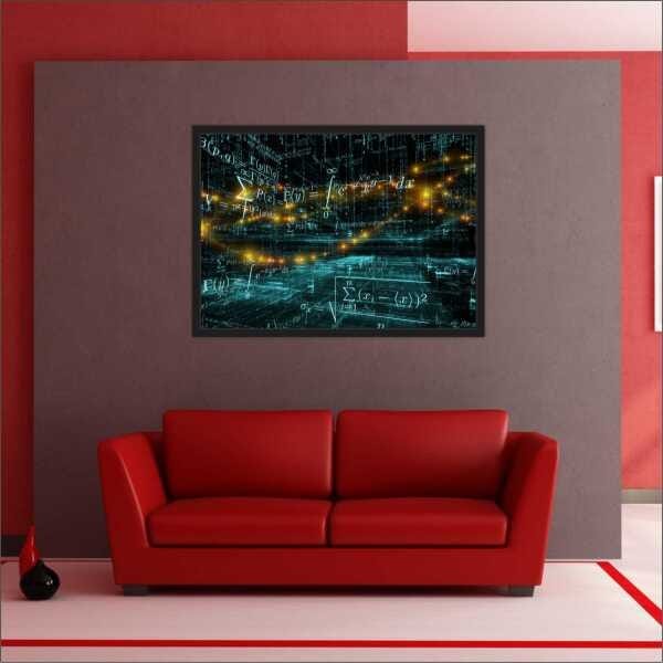 Quadro Decorativo Matemática Licenciaturas Fórmulas Salas Decorações Interiores Com Moldura - 2