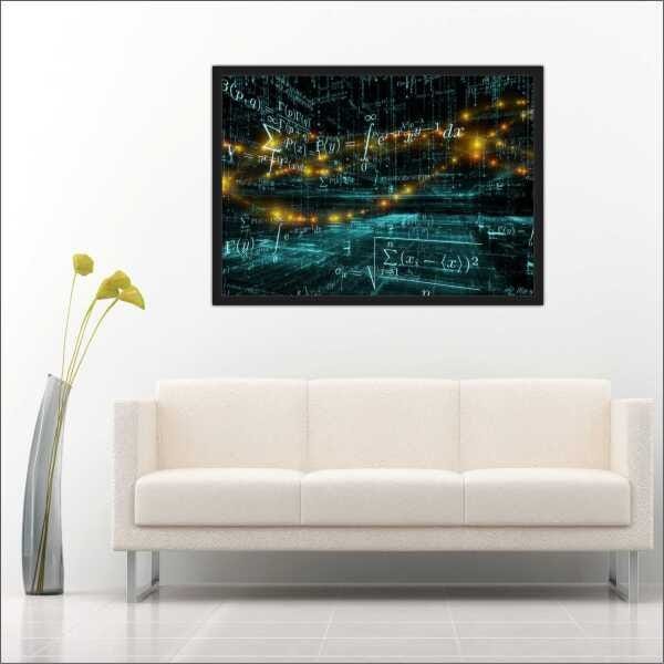 Quadro Decorativo Matemática Licenciaturas Fórmulas Salas Decorações Interiores Com Moldura - 1