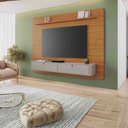 Ver imagem 2 de Painel Arcos para Tv C/detalhes Arredondados Puxadores em Couro:cinamomo Off