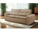 Ver imagem 1 de Sofá Retrátil e Reclinável 3 Lugares com Molas 2,00m Escócia Suede Mirra Decor