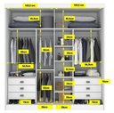 Ver imagem 4 de Guarda Roupa Titanium com Espelho Branco - D Doro Móveis