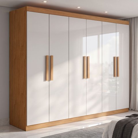 Guarda Roupa Casal 6 Portas Easy Slim