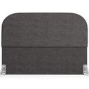 Ver imagem 6 de Cabeceira Cama Box Queen 160cm Lanna com Puff Recamier Doha W01 Linho Cinza Escuro - Lyam Decor