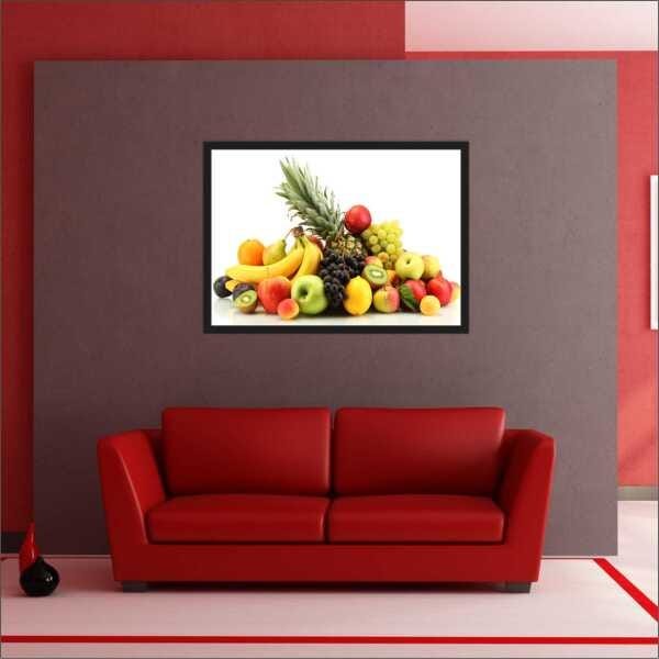 Quadro Decorativo Frutas Gourmet Cozinhas Restaurantes Interiores Com Moldura Decorações - 4