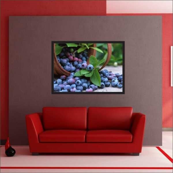 Quadro Decorativo Frutas Açaí Gourmet Cozinhas Restaurantes Interiores Com Moldura Decorações - 4