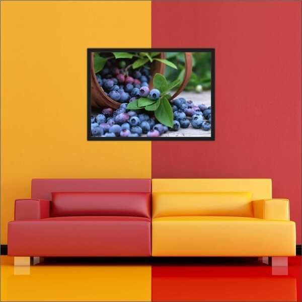 Quadro Decorativo Frutas Açaí Gourmet Cozinhas Restaurantes Interiores Com Moldura Decorações - 2