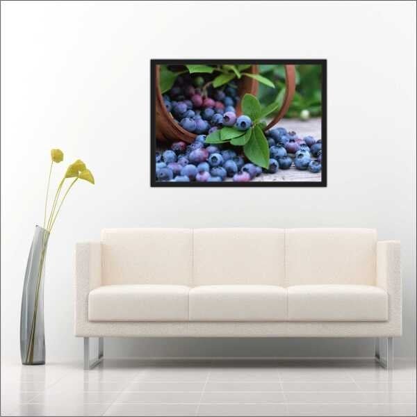 Quadro Decorativo Frutas Açaí Gourmet Cozinhas Restaurantes Interiores Com Moldura Decorações - 3