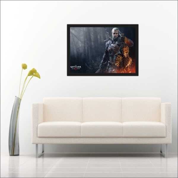 Quadro Decorativo The Witcher Games Salas Decorações Interiores Com Moldura - 2