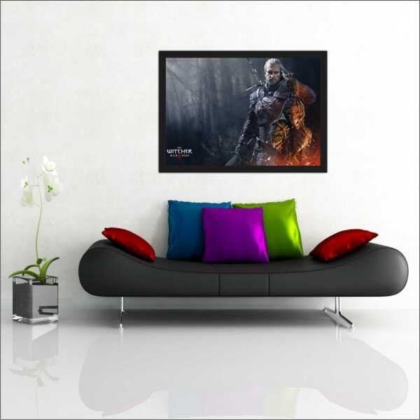 Quadro Decorativo The Witcher Games Salas Decorações Interiores Com Moldura - 4