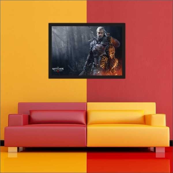 Quadro Decorativo The Witcher Games Salas Decorações Interiores Com Moldura - 5