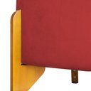 Ver imagem 3 de Puff Decorativa para Sala Thor Base Madeira Maciça Veludo Divini Decor:vermelho