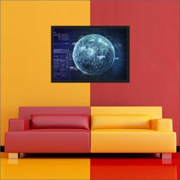 Quadro Decorativo Informática Salas Decorações Interiores Com Moldura - 4