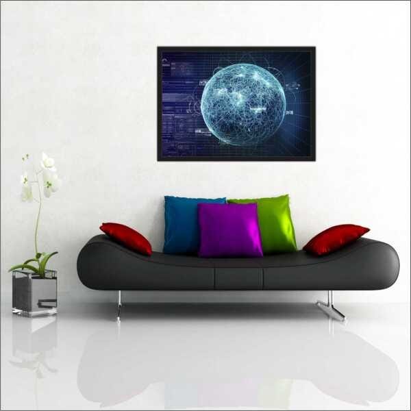 Quadro Decorativo Informática Salas Decorações Interiores Com Moldura - 1