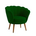 Ver imagem 2 de Kit 2 Poltronas Pétala Veludo Verde Musgo Pés Palito - Kimi Design