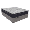 Ver imagem 1 de Conjunto Cama Box Casal Baú Colchão Airtech D45 Extra Firme Cinza