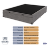 Conjunto Cama Box Casal Baú Colchão Airtech D45 Extra Firme Cinza - 4