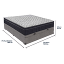 Ver imagem 5 de Conjunto Cama Box Casal Baú Colchão Airtech D45 Extra Firme Cinza