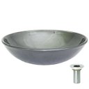 Ver imagem 1 de Cuba Lisa 35 cm Vidro Chumbo e Válvula Metal