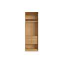 Ver imagem 3 de Guarda Roupa Solteiro Infinity 2 Portas e 3 Gavetas Savana/Branco - Genialflex