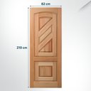 Ver imagem 3 de Folha de Porta Maciça em Eucalipto Acabamento Natural 210x82cm PM18 Advanced Cruzeiro Portas