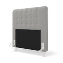 Ver imagem 2 de Cabeceira Rana e Calçadeira Alpha 90 para Cama de Solteiro N-038 Bouclê Cinza Aradecor
