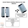Fecho Trinco Central Brasilia Fec-1080 Janela Aluminio Linha 25 30 42 Sobrepor Branco Al - 3