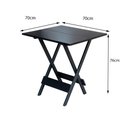Ver imagem 3 de Kit 8 Conjuntos de Mesa Dobravel com 2 Cadeiras de Madeira 70x70 - Preto