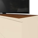 Ver imagem 3 de Rack Bancada Aracaju Off White/Canela para TV até 75” - Mobler