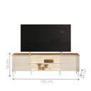 Ver imagem 3 de Rack para Tv com Nichos Abertos e Pés de Metal