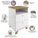 Ver imagem 4 de Kit 02 Gaveteiros para Escritório Home Office 2 Gavetas Diem A02 Olmo Branco - Lyam Decor