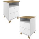 Ver imagem 1 de Kit 02 Gaveteiros para Escritório Home Office 2 Gavetas Diem A02 Olmo Branco - Lyam Decor