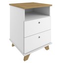 Ver imagem 6 de Kit 02 Gaveteiros para Escritório Home Office 2 Gavetas Diem A02 Olmo Branco - Lyam Decor