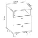 Ver imagem 5 de Kit 02 Gaveteiros para Escritório Home Office 2 Gavetas Diem A02 Olmo Branco - Lyam Decor
