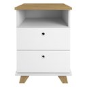 Ver imagem 3 de Kit 02 Gaveteiros para Escritório Home Office 2 Gavetas Diem A02 Olmo Branco - Lyam Decor