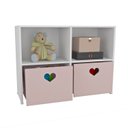 Ver imagem 1 de Estante de Nichos com Baús de Coração Sammy 100% Mdf (menina Brinquedo Rosa) Woodcore