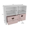 Ver mais imagens de Estante de Nichos com Baús de Coração Sammy 100% Mdf (menina Brinquedo Rosa) Woodcore