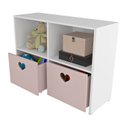 Ver imagem 3 de Estante de Nichos com Baús de Coração Sammy 100% Mdf (menina Brinquedo Rosa) Woodcore