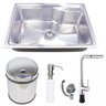 Cuba Simples 6544ES+Torneira Milao+Lixeira 6L Inox Guimmis - 1