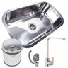 Cuba Simples 9471 PO+Torneira Paris+Lixeira 6L Inox Guimmis - 1