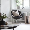Ver imagem 3 de Poltrona Swan Preta Linn Design Decor