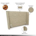 Ver imagem 3 de Cabeceira Design para Cama King Torres Pés em Madeira Linho Bege G91 - Gran Belo