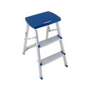 Ver imagem 1 de Escada Banqueta 3 Degraus Reforçada Alumínio Azul Mor